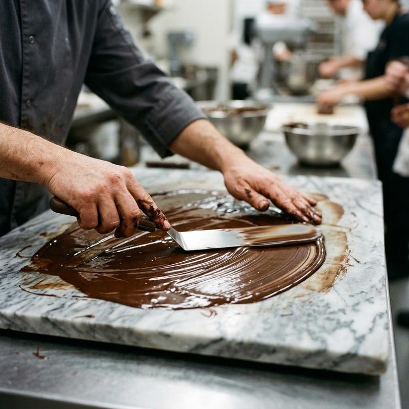 Truffle Nation baking diploma students working in the professional kitchen at the Delhi campus