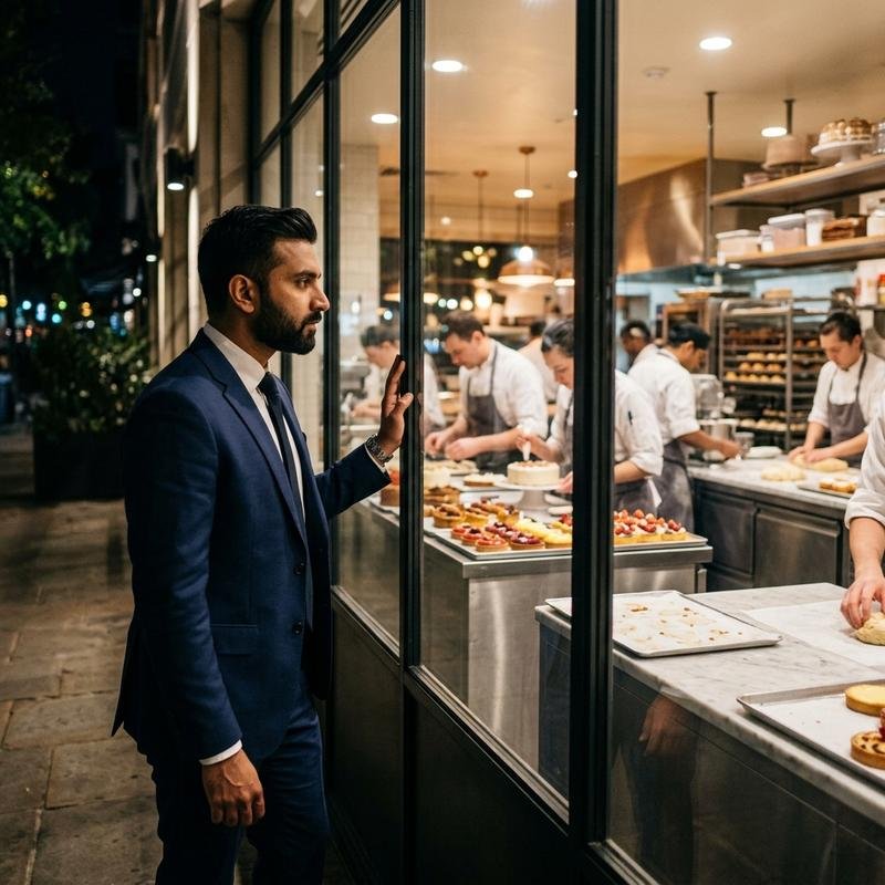 Career changer learning professional pastry skills at a baking institute