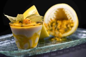 This passion fruit mousse when given a velvet texture definitely creates some magic.